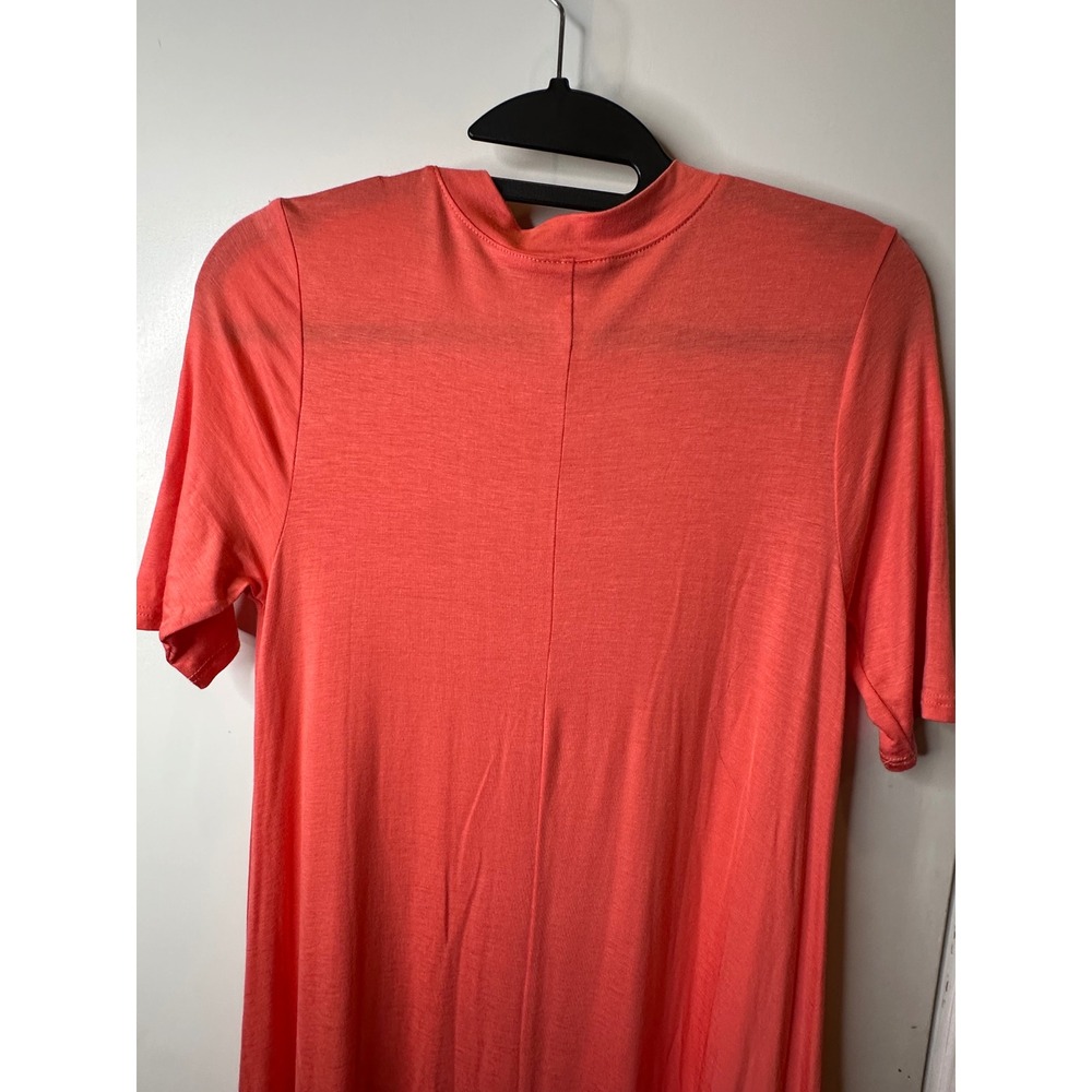 Iconic Luxe Coral Pink Short Sleeve Maxi Dress Small PV2019 Made in USA - Picture 6 of 7